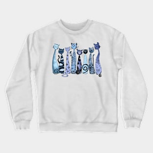 Blue cats Crewneck Sweatshirt